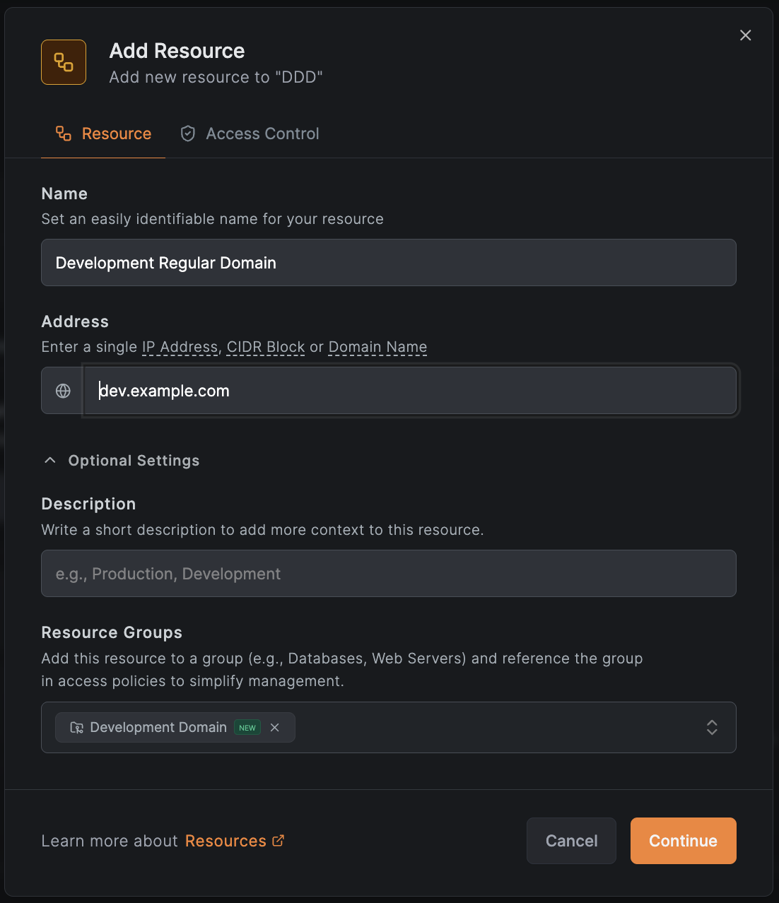 Regular Domain Resource